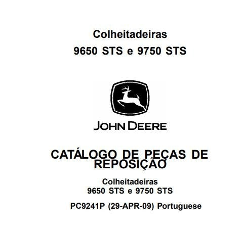 Catálogo De Peças Colheitadeiras John Deere S550 Sts