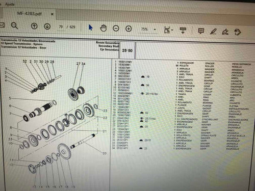 Catálogo Peças Trator Massey Ferguson 4283