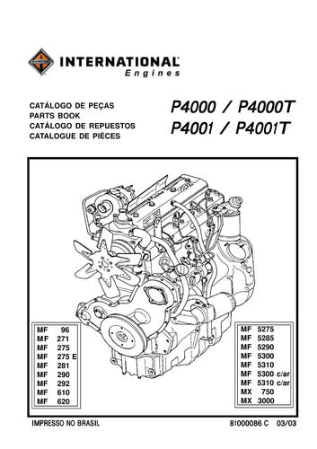 Maxion Catálogo De Peças Motor P4000-4000t-p4001-4001t