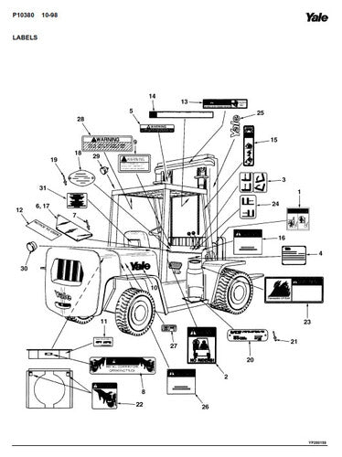 Manual Peca Empilhadeira Yale Gp/gdp/glp135-155 (a878) Pg512