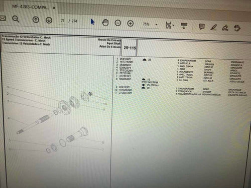 Catálogo Peças Trator Massey Ferguson Compacto 4283