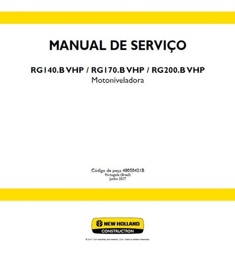 Manual De Serviço New Holland Rg140b, 170b, 200b.