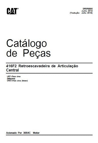 Catálogo De Peças Caterpillar 416f2 Retroescavadeira Articul