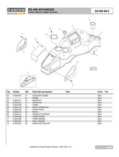 Catalogo De Peças Retroescavadeira Randon Rd406 2012 -