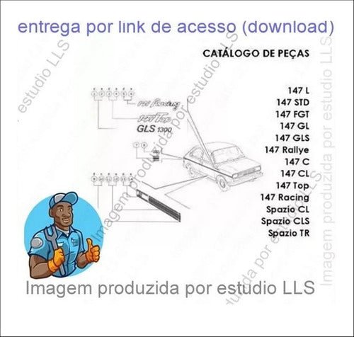 Catálogo Peças Fiat 147 Spazio Rallye Racing 1976 - 1984
