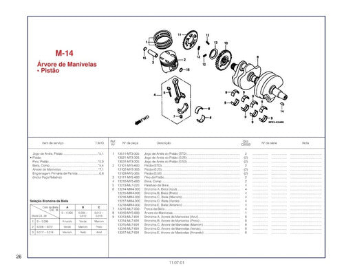 Catálogo De Peças Honda Cb 500 1998 1999 2000 -