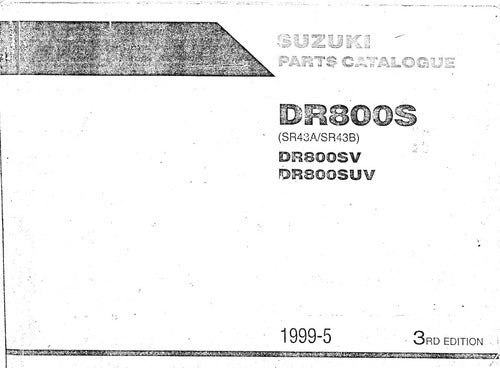 Catálogo De Peças Suzuki Dr800s 1999 -