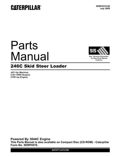 Catálogo De Peças Minicarregadeira 246c Caterpillar -