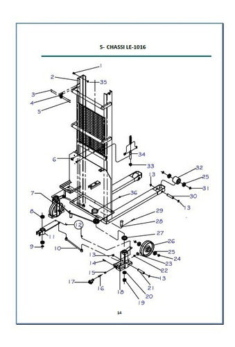 Manual Pecas E Usuario Paletrans Le1016 paginas 28