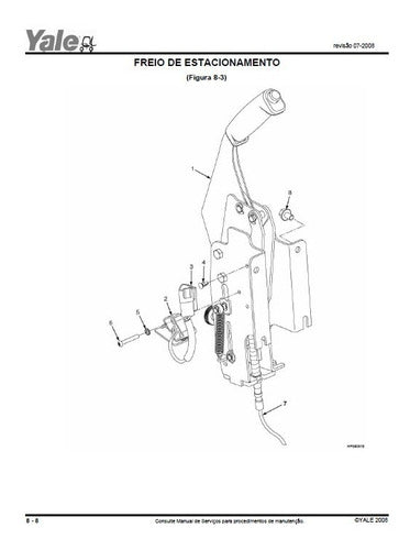 Empilhadeira Yale Glp050/060/070vx (a975) Pg496 Manual Peca
