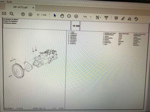 Catálogo De Peças Trator Massey Ferguson 4275