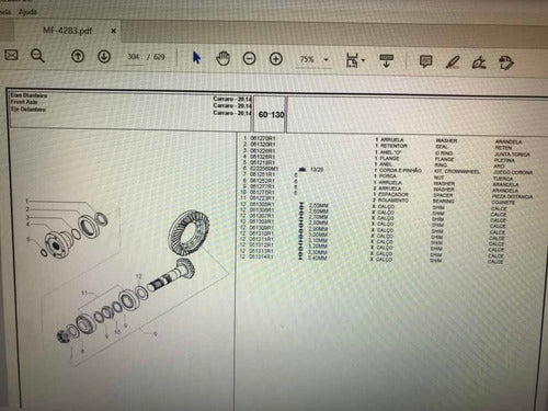Catálogo Peças Trator Massey Ferguson 4283