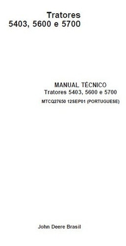 Manual Técnico John Deere 5700 Trator