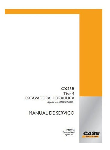 Manual De Serviço Mini escavadeira Hidráulica Case