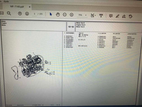 Catálogo Peças Trator Massey Ferguson 7140