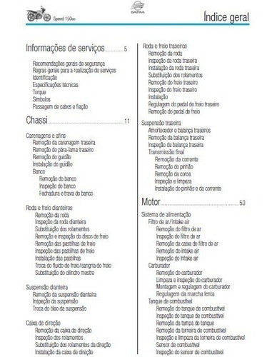 Manual De Serviços - Dafra Speed 150