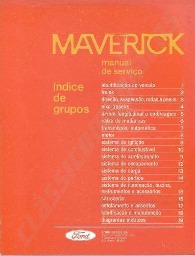 Manual Reparações Mecânica Serviço Ford Maverick V8 Gt 1