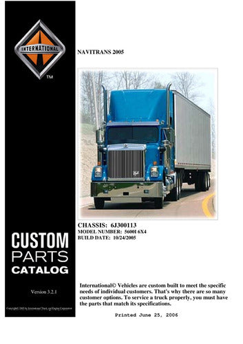 Catálogo De Peças Navitrans 2005 5600i 6x4 International