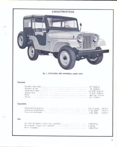 Manual Reparações Mecânica Serviço Jeep Willys Overland