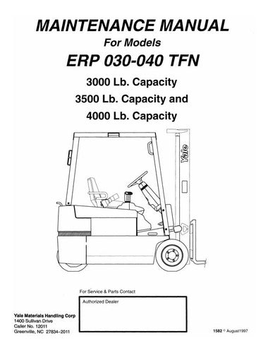 Manual Manutenção Eletrica Yale- Erp030/040tfn -** 350pg