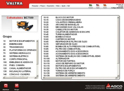 Catálogo Eletrônico De Peças Valtra Versão 3.0.