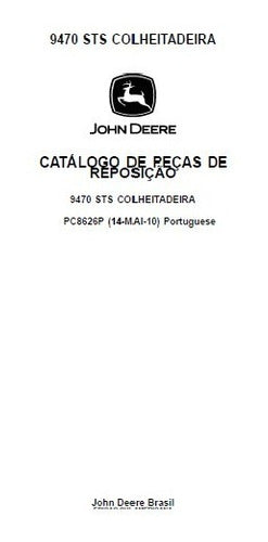 Catálogo De Peças John Deere Colheitadeira 9470 Sts