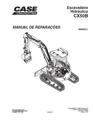 Manual De Serviço Escavadeira Hidráulica Cx50b Case