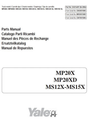 Manual Pecas Yale Mp20x Ms12-15x (c843/847/b892) ** Pg216