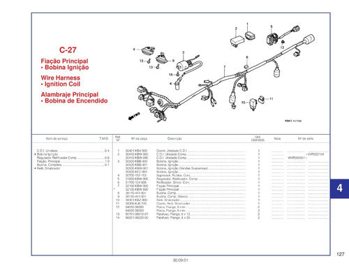 Catálogo De Peças Honda Cbx200s 1994 A 2002 -