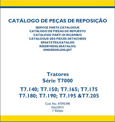 Catalogo De Peças Trator New Holland T7