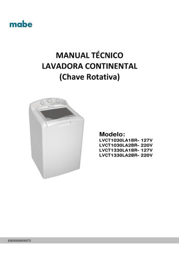 Manual De Serviço Lavadora Continental Lvct1030la1br -