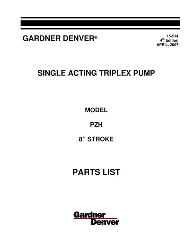 Catálogo De Peças Pzh Gardner Denver -