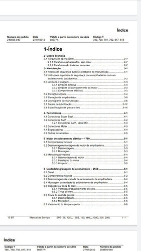 Manual De Serviço Bt Spe 125~200l
