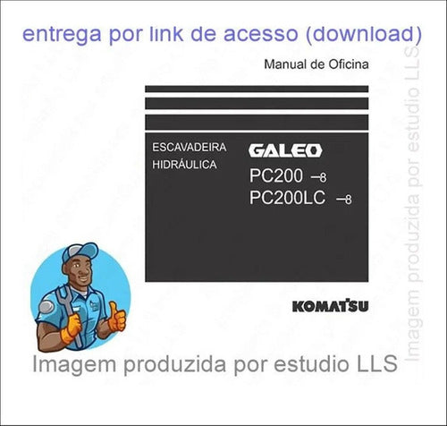 Manual Serviço Oficina Escavadeira Komatsu Pc200 Pc220