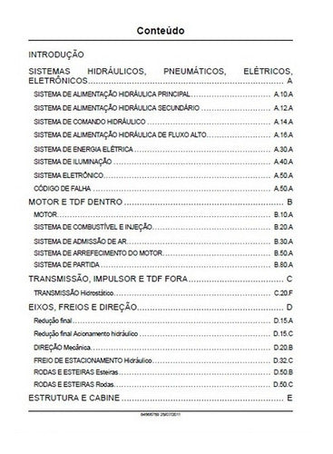 Manual De Serviço Mini Carregadeira Case Construction