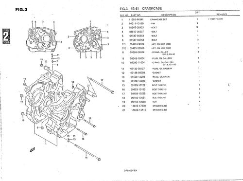 Catálogo De Peças Suzuki Dr800s 1999 -