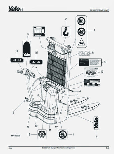 Manual De Pecas Yale Paleteira Ms14 Ms16 (c852) **
