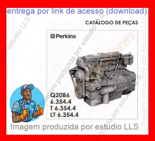 Manual Serviço Catálogo Peças Motor Perkins Q20b 6.354