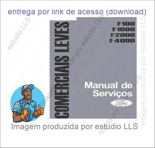 Manual Reparações Mecânica Serviço Ford F 100 1000 2000