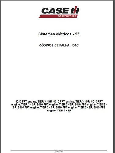 Sistemas Eletricos Codigos Falha E Diagnostico Case Dtc