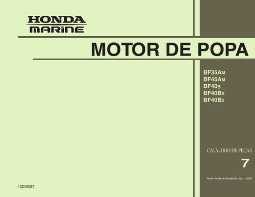 Catálogo De Peças Motor Popa Bf35am Bf45am Bf40b Bf40bx