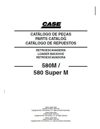 Catálogo De Peças Case 580 Super M Retroescavadeira