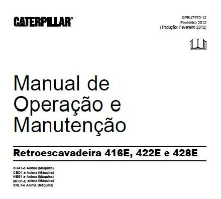 Manual Oper E Manutenção Caterpillar 416e Retroescavadeira