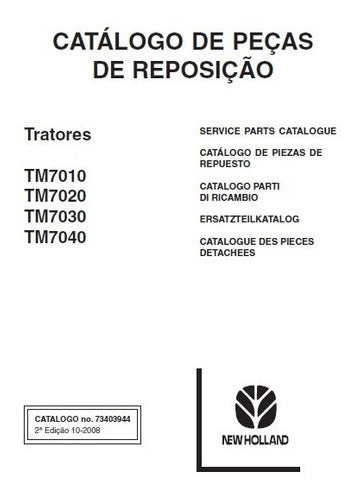 Catálogo De Peças New Holland Tm7040 Trator