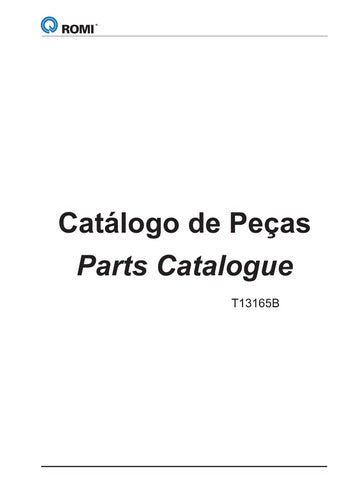 Catálogo De Peças Romi T13165 -