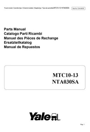 Manual Pecas Empilhadeira Yale Mtc10 13 Nta030sa