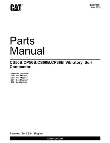 Catálogo De Peças Compactador De Solo Cp-cs56b Cp-cs68b Cat