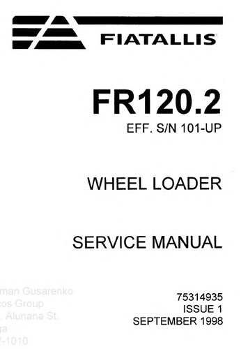 Manual De Operação E Serviço Fiatallis Fr-120.2