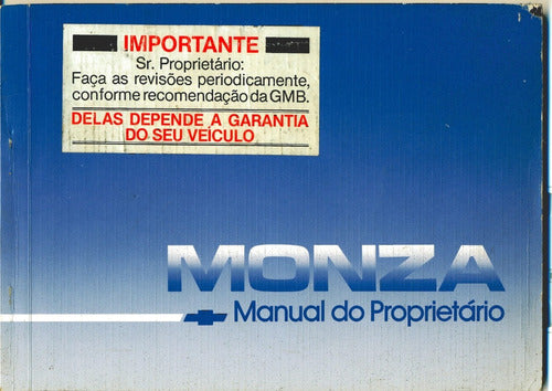 Manual Do Proprietário Monza 1986 -