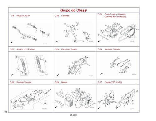 Catálogo De Peças Honda Biz 125 Ks-es -